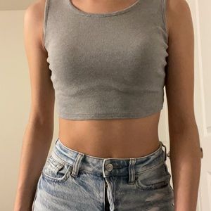 Grey Crop Top